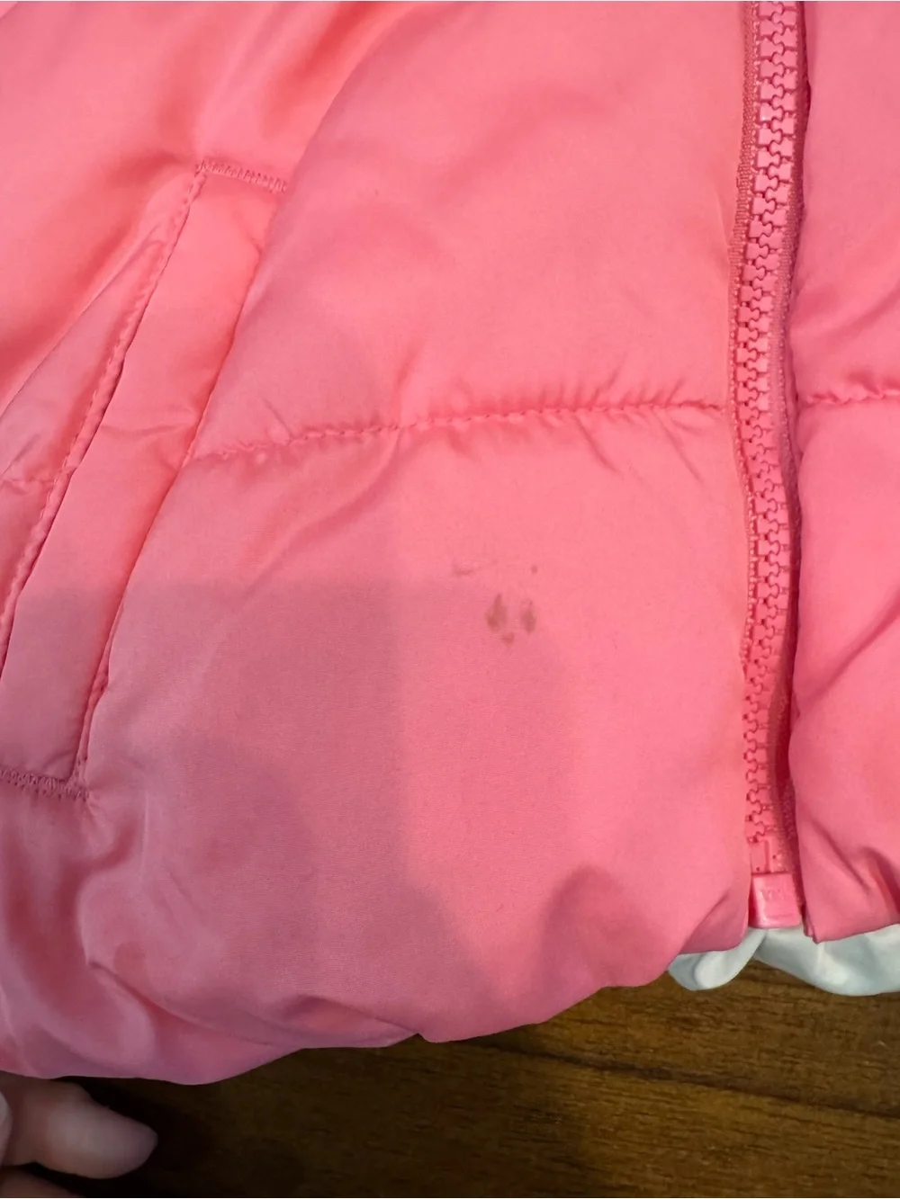 Old Navy Pink Rainbow Puffer Jacket for Kids 2T Water Resistant